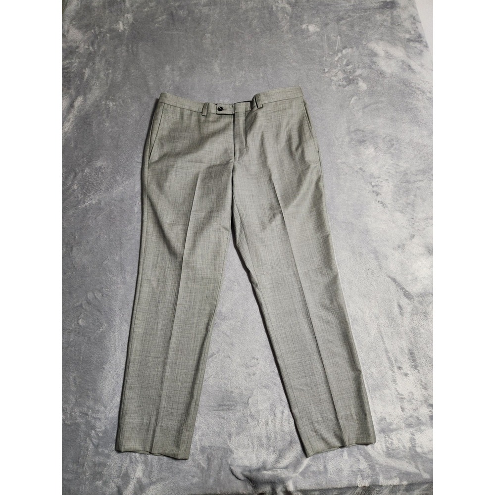 Ted Baker Jefferson Pants Mens 36 x 30 Gray Wool Dress Trousers Formal Work